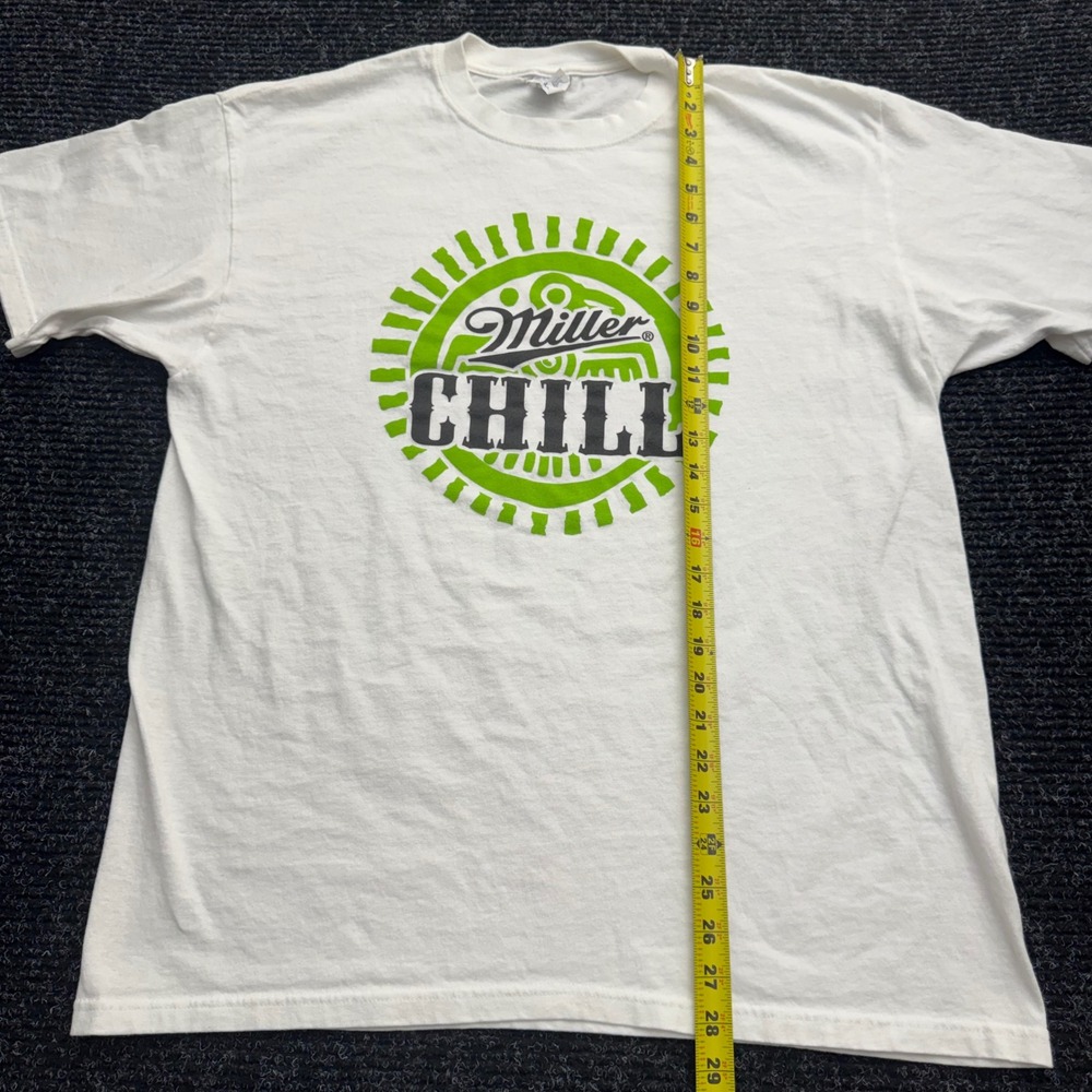 Miller Chill Beer Graphic T-Shirt White Anvil Cotton Mens XL Brewery Tee - Picture 3 of 12
